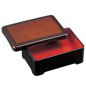 J-kitchens 鰻重箱 D.X長手重 黒内朱 19.6×13.9×8cm : くらおり