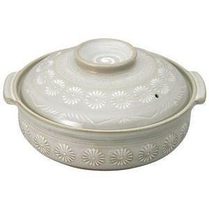 深型土鍋10号 銀峯三島（5人用・日本製）業務用 : 器屋一信ヤフー店