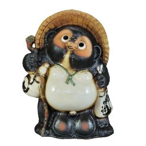 信楽焼たぬき10号 福蛙付開運狸 H31cm : 器屋一信ヤフー店 - 通販