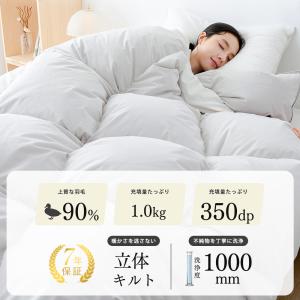 羽毛布団 シングル 冬 ダウン90% 掛け布団...の詳細画像2