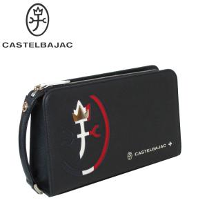 CASTELBAJAC カステルバジャック カルネ 牛革 セカンドバッグ Lファスナー3角ポーチ クラッチバッグ 032211 Made in JAPAN(日本製)｜uwajimakaban