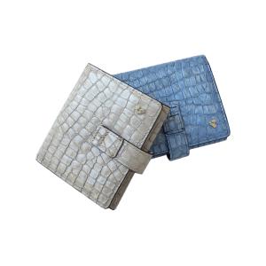 PELLE BORSA Rainbow Croco ペレボルサ レインボークロコ 二つ折り財布 ミニ財布 6103 個性的｜uwajimakaban