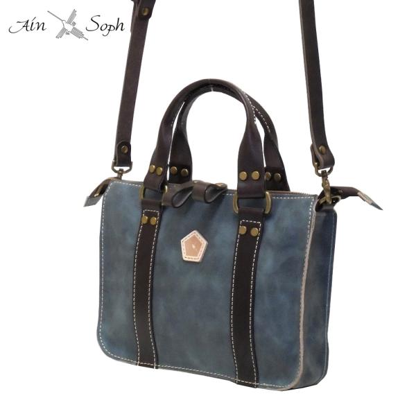 AIN SOPH アインソフ 牛革  iPad・タブレッド対応 2WAY ハンドバッグ ASE142...