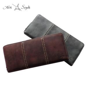 Ain Soph（アインソフ） 長財布 革財布 ロングウォレット ラウンド
