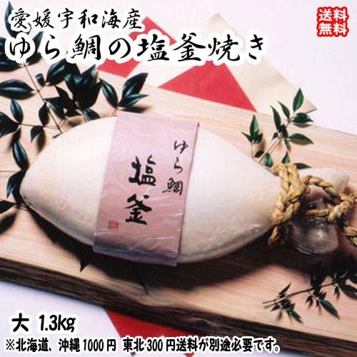 鯛の塩釜焼 大 魚体約45cm1.3kg 愛媛 お祝 お食い初め 慶事 送料無料 北海道/沖縄/東北...