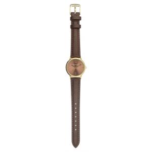 シックな色合いで合わせた文字盤とベルトが手元のアクセントになるベルトタイプの腕時計 H0022S-1 腕時計 レディース腕時計 女性用腕時計 カジュアル時計 お洒落｜v-c-zerofive