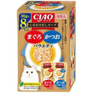 ＣＩＡＯ　こだわりだしスープ　まぐろ・かつおバラエティ　３０ｇ　８袋入/ペット　えさ｜v-drug-2