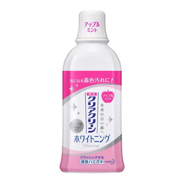 花王 クリアクリーン ホワイトニングデンタルリンス アップルミント（薬用液体ハミガキ）600ml/ ...