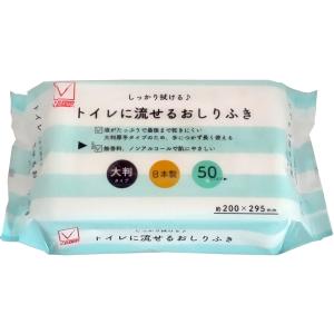 トイレに流せるおしりふき　１パック（５０枚入）/介護用品　おしりふき　｜v-drug-2