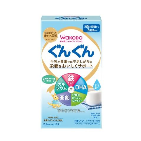 和光堂　フォローアップミルクぐんぐん　スティックパック　１４ｇ×１０本/粉ミルク　ベビー