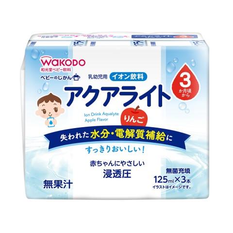 和光堂　ベビーのじかん　アクアライトりんご　紙パック　１２５ｍｌ×３/ベビー　飲料