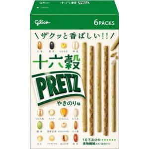 グリコ　十六穀プリッツ　やきのり味６袋　６０ｇx5個セット/スナック　食物繊維｜v-drug