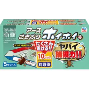 アース製薬　ごきぶりホイホイ＋　　５セット×２Ｐ/粘着シート　害虫｜v-drug