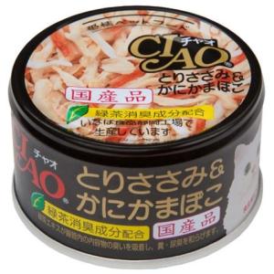 チャオとりささみ＆かにかまぼこ85ｇ×6個セット /チャオ キャットフード ウエット 缶詰｜v-drug