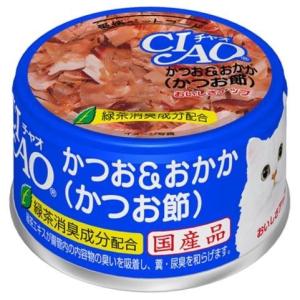 チャオかつお＆おかか（かつお節）85ｇ/ チャオ キャットフード ウエット 缶詰