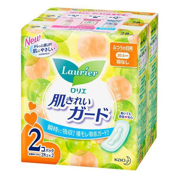 ロリエ 肌きれいガード 昼用 羽なし ２８コ入×２ /ロリエ 生理用品 ナプキン