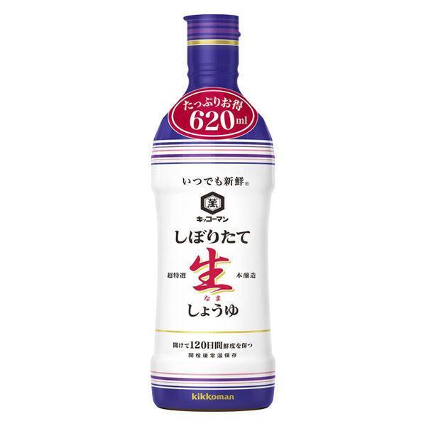 キッコーマン　いつでも新鮮　しぼりたて生しょうゆ　620ml×12個セット/調味料　しょうゆ