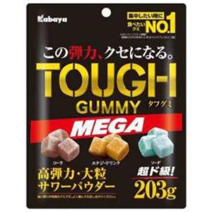 カバヤ タフグミ MEGA 203g×6袋｜大容量 弾力食感 フルーツ風味