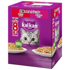 カルカン　パウチ　２種のセレクション　まぐろ入りかつお　かにかま入りまぐろ　６０ｇ　８袋/猫　ウェット