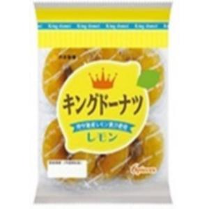 ●丸中製菓 キングドーナツ レモン ６個/お菓子 洋菓子(在庫限り)(賞味期限：2023/7/6)