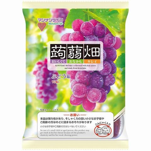 マンナンライフ 蒟蒻畑 ぶどう味 25g 10個入りx12個セット/こんにゃく畑 お菓子 ゼリー デ...