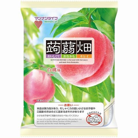 マンナンライフ 蒟蒻畑 白桃味 25g 10個入りx12個セット/こんにゃく畑 お菓子 ゼリー デザ...