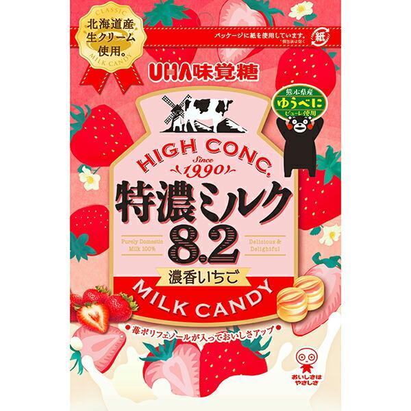 味覚糖 特濃ミルク8.2 濃香いちご 75g×6個セット/キャンディ　飴