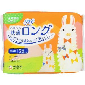 ソフィ ふわごこち 快適ロング 無香料 56コ入/ ソフィ ふわごこち 生理用品 ナプキン｜v-drug