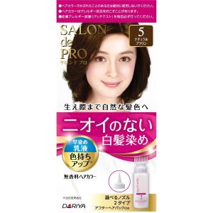 サロンドプロ 無香料ヘアカラー乳液 4 50g＋50ml/ 白髪染め ヘア