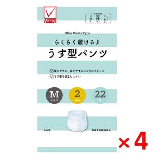 Ｖ−ｃｈｅｃｋ らくらく履ける♪うす型パンツＭ ２２枚×4個セット /大人用紙おむつ パンツ 介護おむつ｜v-drug