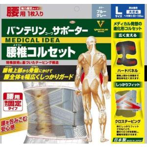 バンテリンサポーター 腰椎コルセット ブルーグレー Ｌサイズ /バンテリン 腰椎コルセット｜v-drug