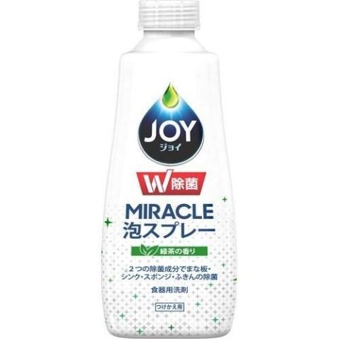 〇【在庫限り】P&amp;G 除菌ジョイミラクル泡スプレー 緑茶の香り 付替 275mL/食器用洗剤
