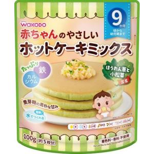 赤ちゃんのやさしいホットケーキミックス ほうれん草と小松菜 １００ｇ /ベビーフード ホットケーキミックス｜v-drug