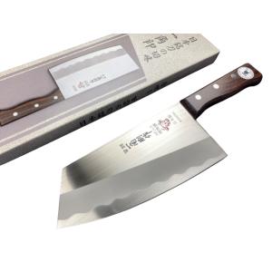 中華包丁 業務用・家庭用兼用 310グラム 木製の柄 隆山作 日本製 : GM