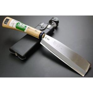 鋼典 カネノリ 左用 鍛造 鋼付鞘鉈 165mm C-18 ナタ : 岐阜関刃物工房V