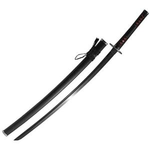 模造刀 美術刀　黒刀身 黒斬剣 大輪鍔 大刀