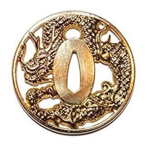 鍔 刀装具 彫金 龍虎鍔 岡田以蔵 装飾品 コレクション 観賞 : TL