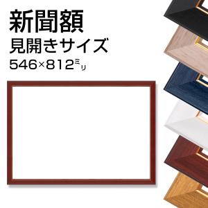 送料無料 新聞額 見開きサイズ 全6色 546x812mm 新聞 広告 飾る 額縁 額装 両面 フレ...