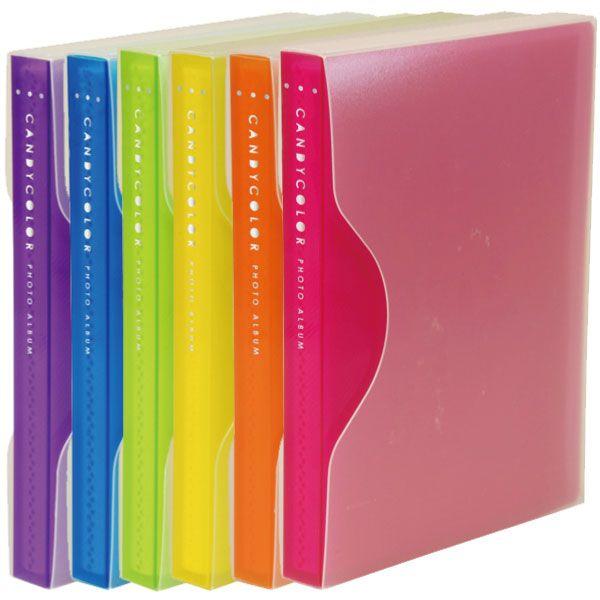 受発注商品 フォトアルバム ナカバヤシ キャンディカラー 80 ポケットアルバム L判80枚 アカ-...