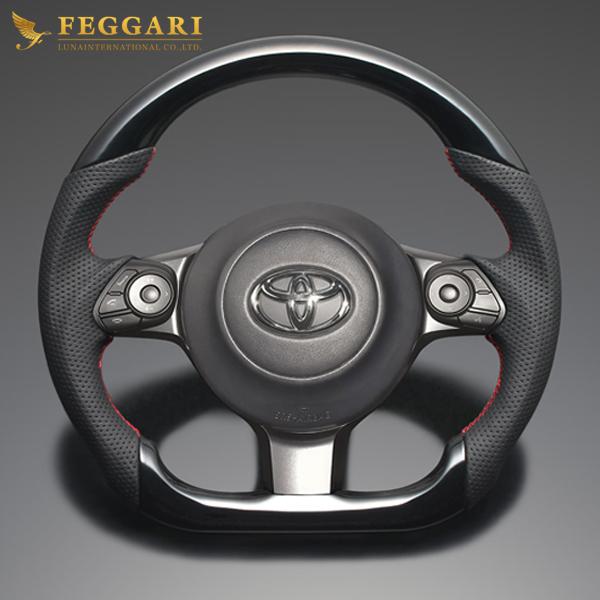C-HR GRスポーツ(10系) FEGGARI ステアリング ピアノブラック x PVCレザー x...