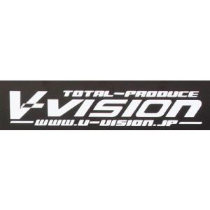 V-VISION ステッカー W250xH41（レッド） /ブイビジョン ステッカー シール ドレス...