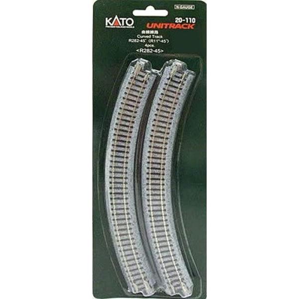 KATO Nゲージ 曲線線路 R282-45° 4本入 20-110 鉄道模型用品