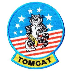 WappenCook 刺繍ワッペン ミリタリー トップガン パッチ 米海軍航空部隊 TOMCAT アイロン接着 NO-5312 TOP GU