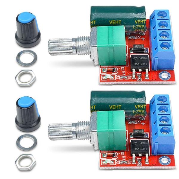 Aideepen 2個 PWM コントローラ 5A DC4.5V-35V DC モーター コントロー...