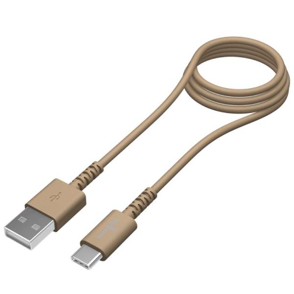 tama&apos;s USB-A to タイプC ケーブル 1m MQ-H223CA10-CL カフェラテ