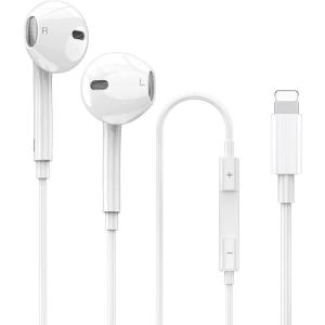 iPhone イヤホン有線 MFi正規認証品 有線 イヤフォン純正 HIFI透明な音質 重低音 マイク付き 通話対応 音量調整 ヘッドホン