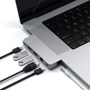 Satechi USB-C Proハブ ミニ 6-in-2 (シルバー) USB4 USB-A/Cデータ イーサネット 音声ジャック (Ma｜v-west