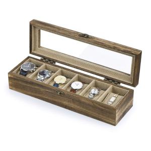 SRIWATANA 腕時計収納ケース 腕時計収納ボックス 時計ケース ６本 コレクションケース 男女兼用 高級木製｜v-west