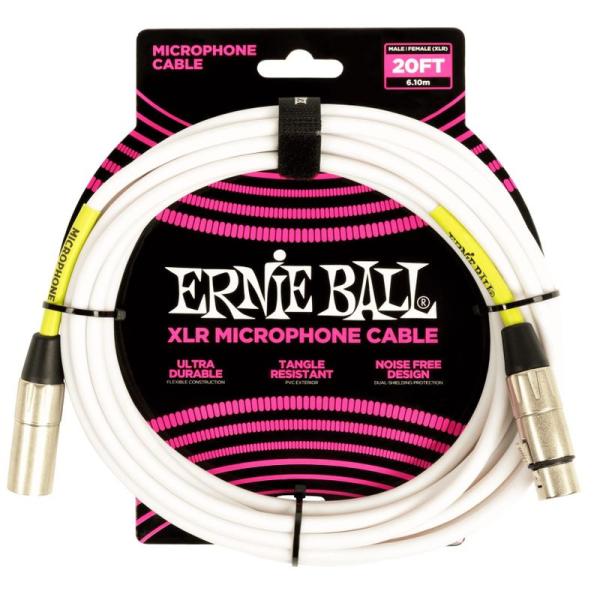 正規品 ERNIE BALL 6389 マイクケーブル 20フィート MALE/FEMALE XLR...