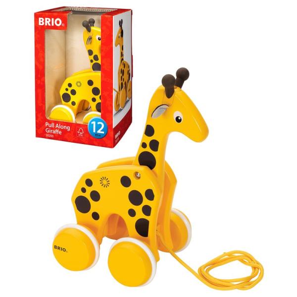 BRIO ( ブリオ ) プルトイ キリン 対象年齢 1歳~ ( 引き車 引っ張るおもちゃ 木製 知...